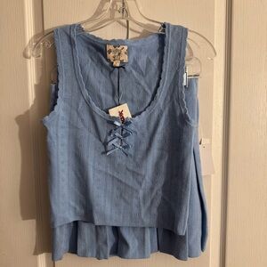 NWT Hippie Rose Light Blue sweater and skirt set